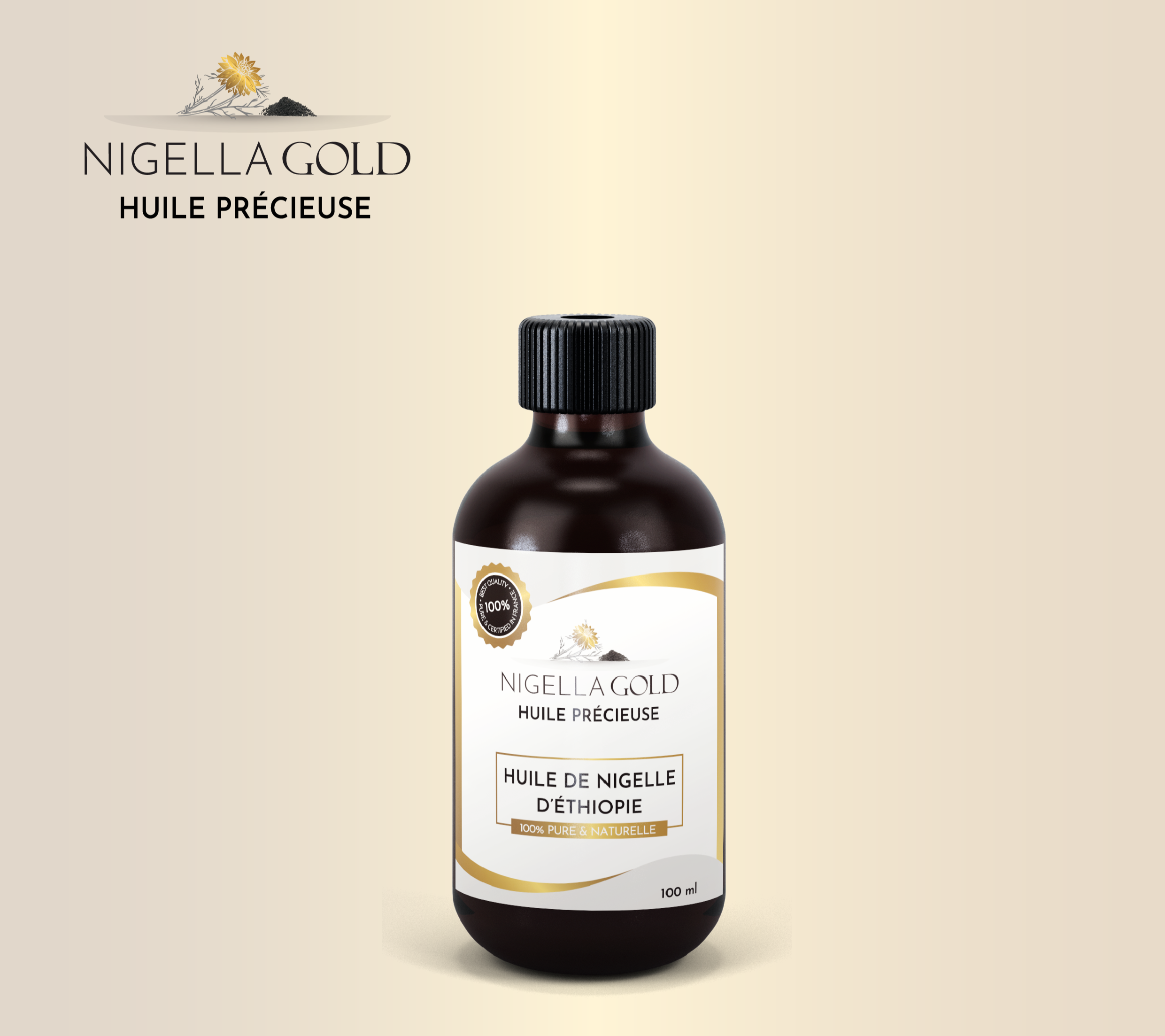 huile de nigelle nigellagold, 100% pure et naturelle
